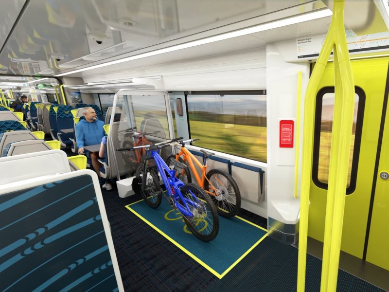 De trein kenmerkt zich door veel ruimte en comfort. (Foto: Alstom)