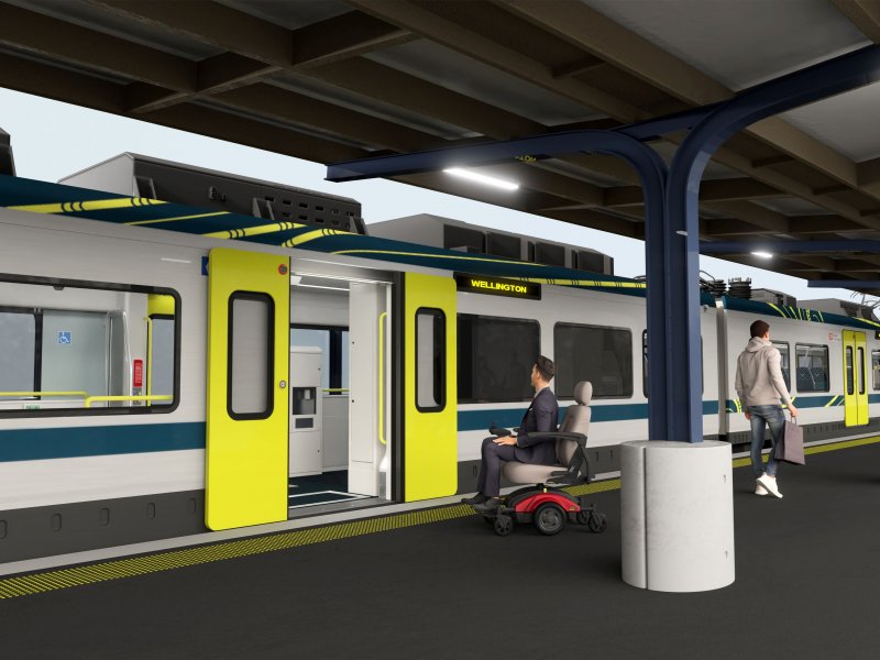 De trein is laag-vloers en geschikt voor onder meer rolstoelen. (Foto: Alstom)