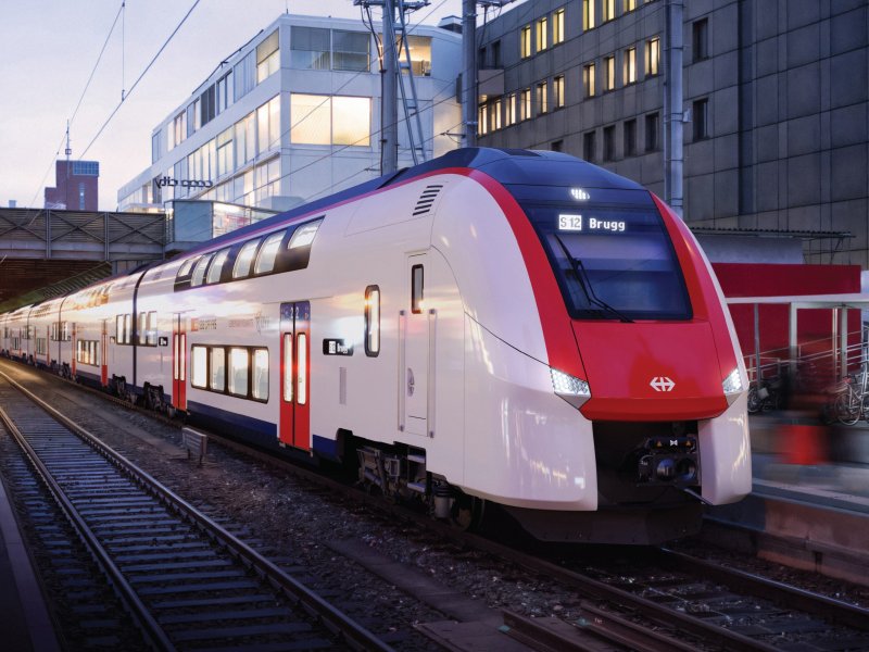 Het ontwerp van Siemens Mobility voor een Desiro HC dubbeldekstrein. (Foto: SBB CFF FFS)