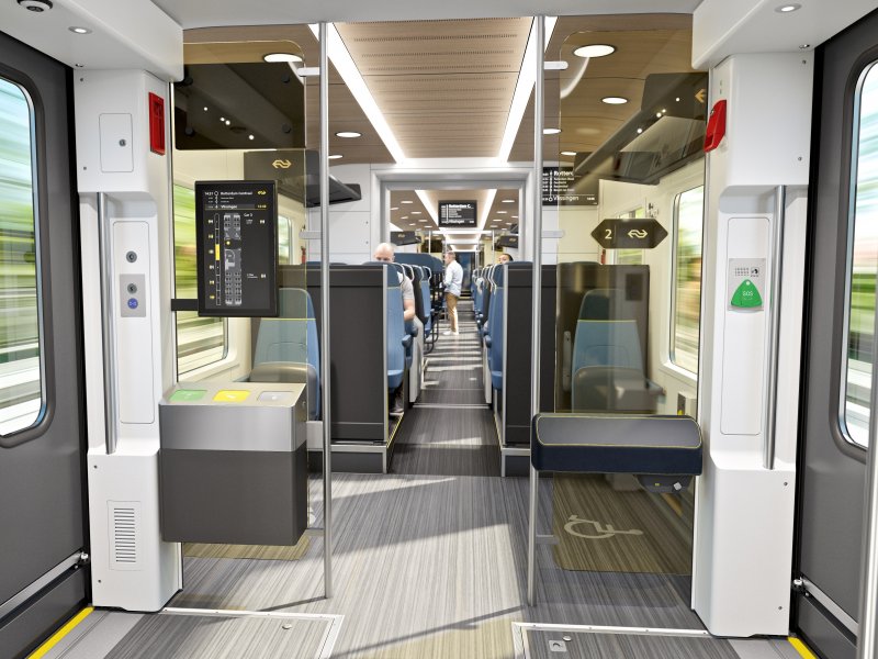 De tweede klas in de Flirt Flex. (Foto: NS)