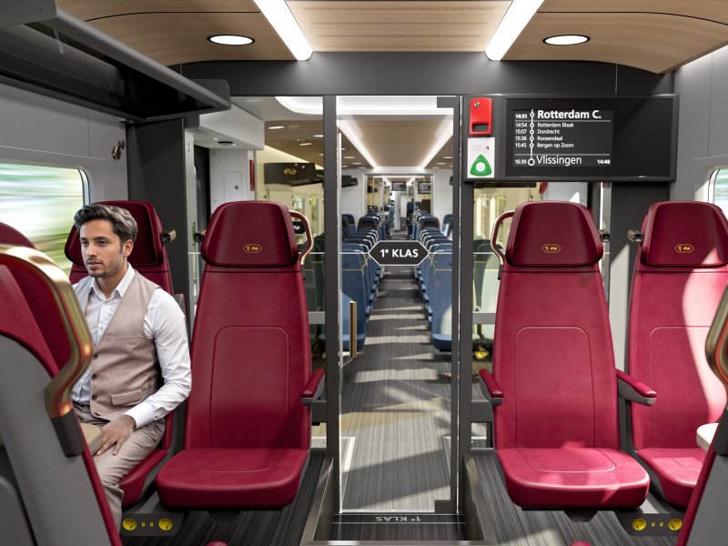 De eerste klas in de Flirt Flex. (Foto: NS)