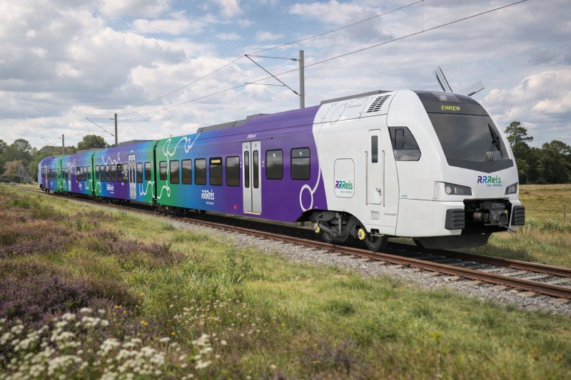 Een door AI-aangepaste foto met een landschap. (Foto: Ai-generated (Stadler / Arriva))