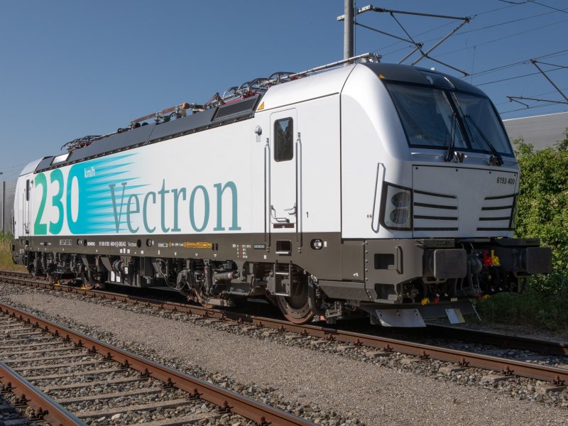 De speciale Siemens Vectron die snelheden kan halen tot 230 km/u (Foto: Siemens Mobility)