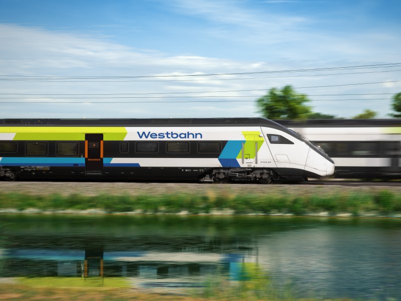 De nieuwe hogesnelheidstrein van Westbahn brengt je van Wenen naar Villach. (Foto: Westbahn / Tr�b)