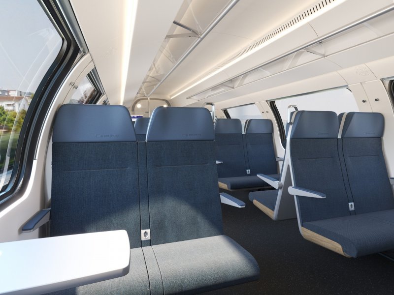 De tweede klas coup�. (Foto: SBB / Siemens Mobility)