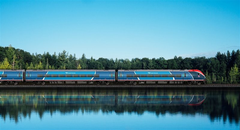 Een moderne Amtrak-trein die je in de Verenigde Staten zal vinden. (Rechten: Amtrak)