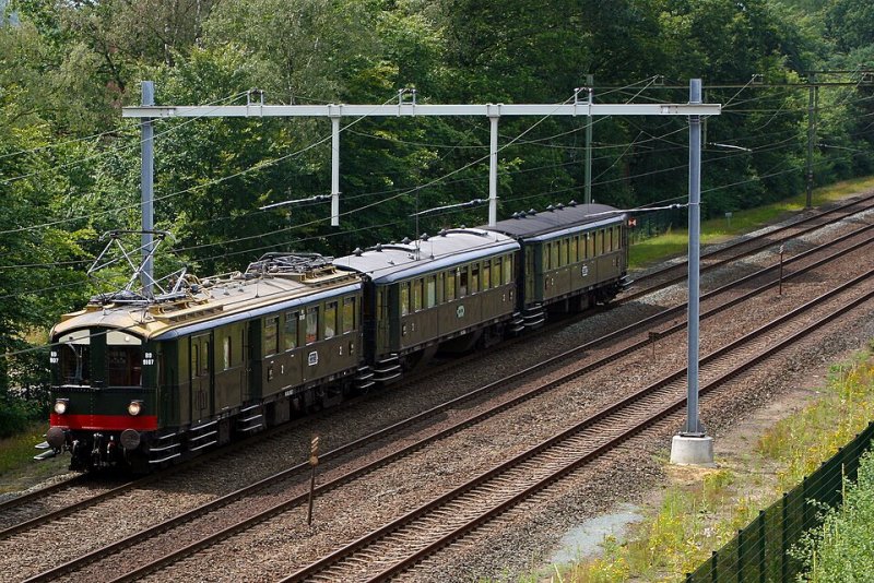 Een eerdere rit met de 'Blokkendoos' trein, genomen tussen Den Dolder en Soestduinen. (Foto: Roel Hemkes)