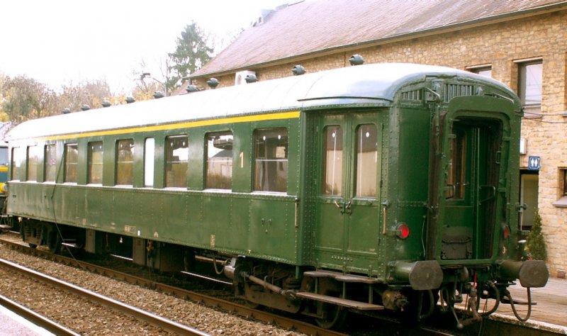 Een Belgisch K1-rijtuig uit de jaren '30. Wie weet vormt dit rijtuig ook de bijzondere historische trein. (Foto: Noben K. (Creative Commons))