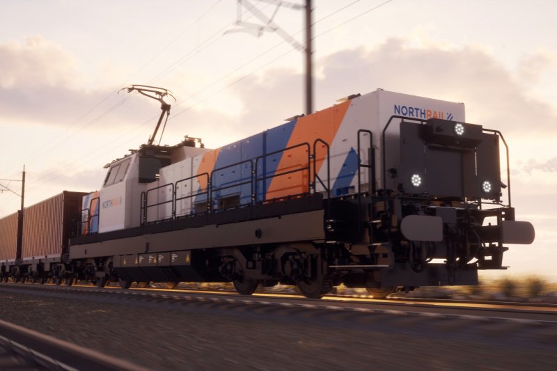 Een impressie van de nieuwe rangeerlocomotief voor leasemaatschappij Northrail. (Foto: Alstom SA 2026)