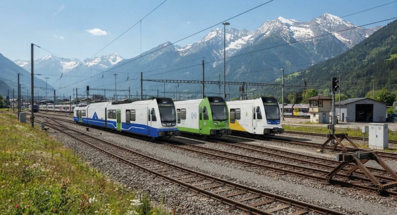 Een AI-bewerking van alle drie soorten naast elkaar. (Rechten: Stadler / Treinenweb (AI))