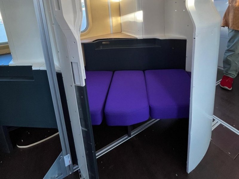 Ook Luna Rail had enkele concepten van nieuwe nachttrein-pods bij zich. (Rechten: Luna Rail)