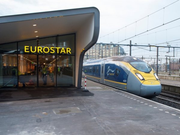De huidige vertrekterminal van de Eurostar (Foto: NS)