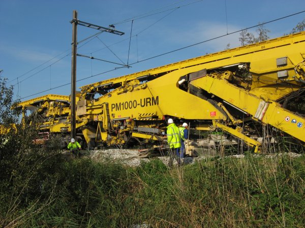 Een archieffoto van werkzaamheden aan het spoor. (Foto: Treinenweb)