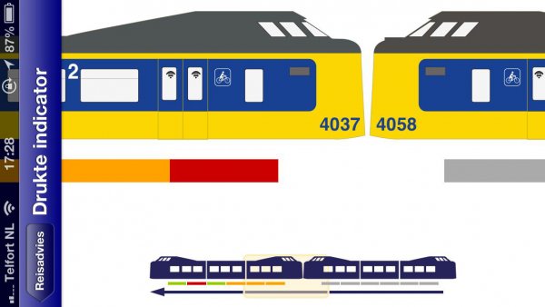 NS meet bezetting van reizigers in de trein